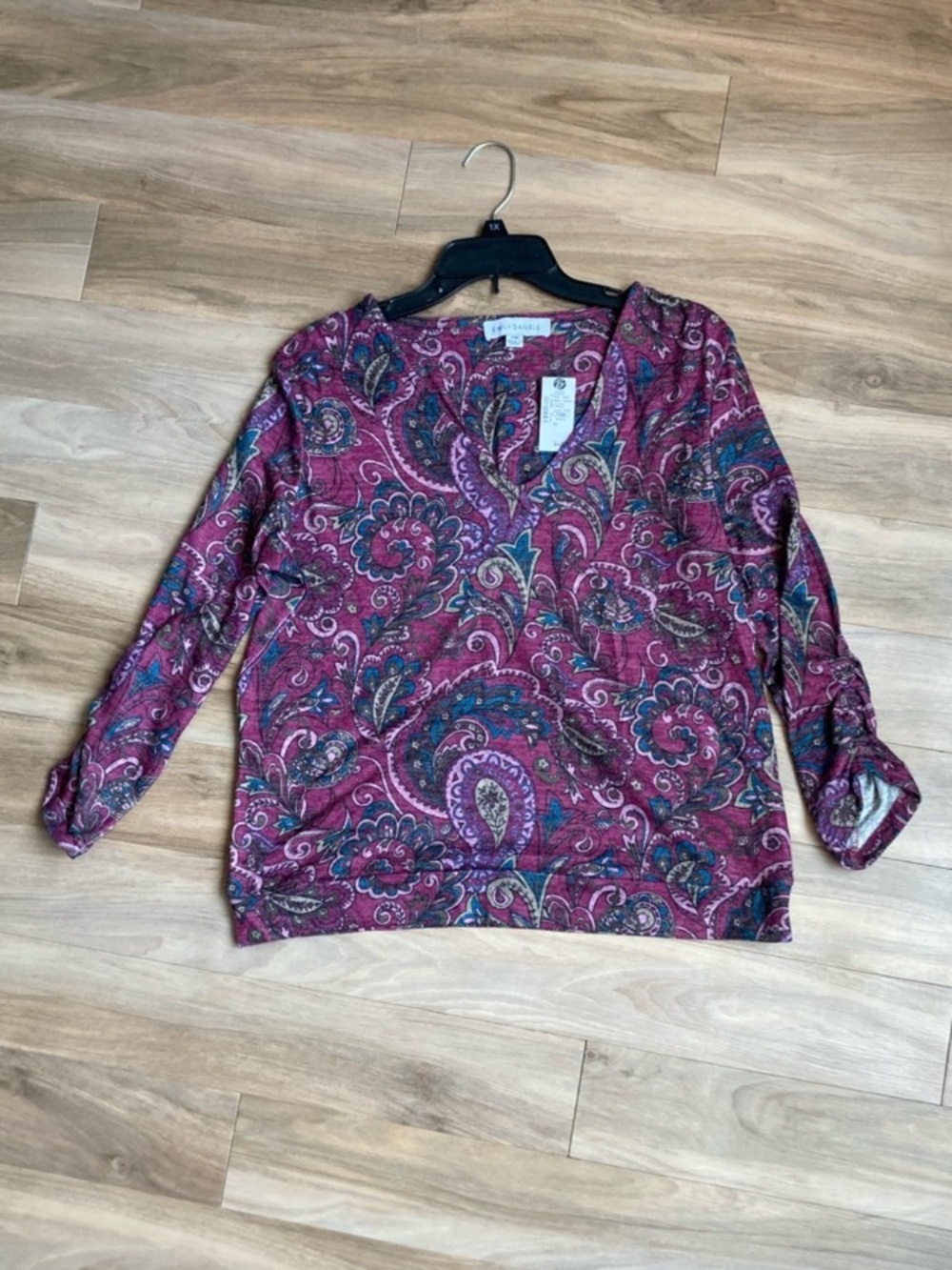 Emily Daniels top paisley floral print pattern casual business casual boho PM